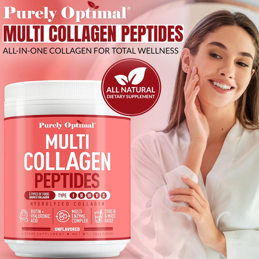 Purely Optimal collagen powder in coffee for smooth, easy daily nourishment