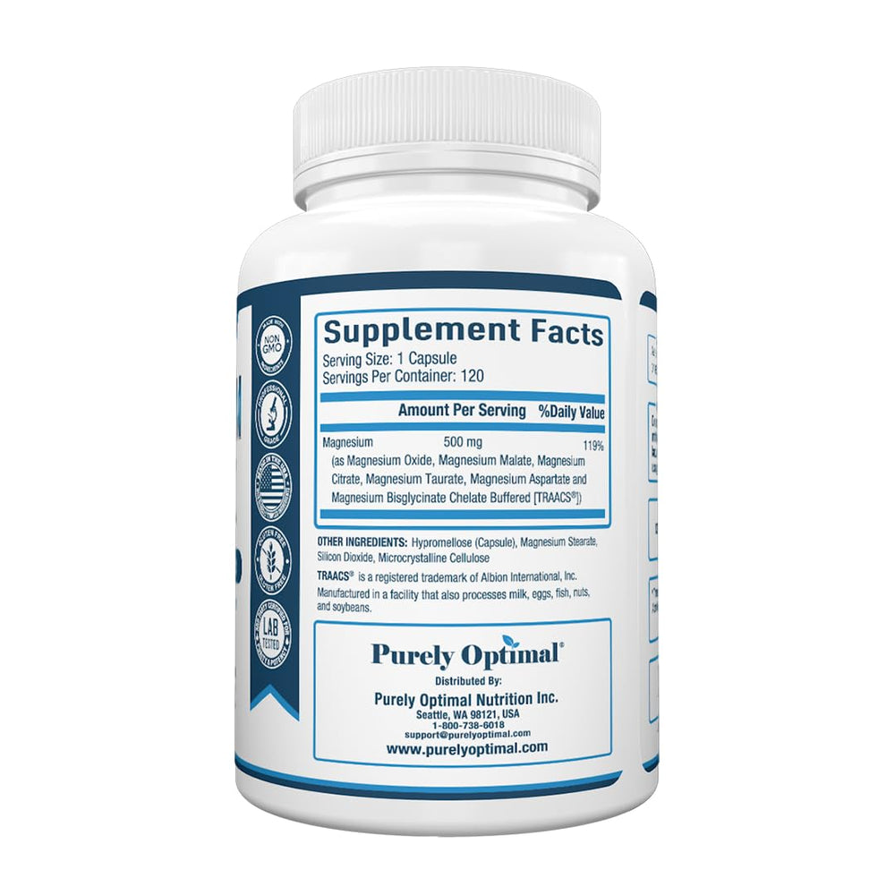 Heart-health lifestyle image with Purely Optimal Magnesium Complex on a table.