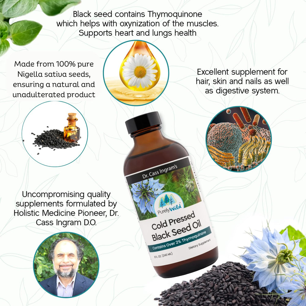 Dropper tip ready for daily use with Purely Wild Black Seed Oil.