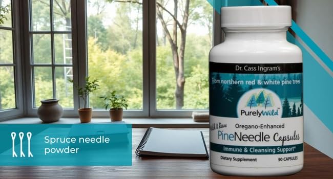 PURELY WILD capsules pouring from bottle for easy daily use.