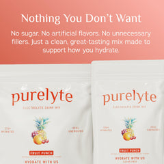 Purelyte Electrolyte Drink Mix 30-stick pack, convenient hydration packets.