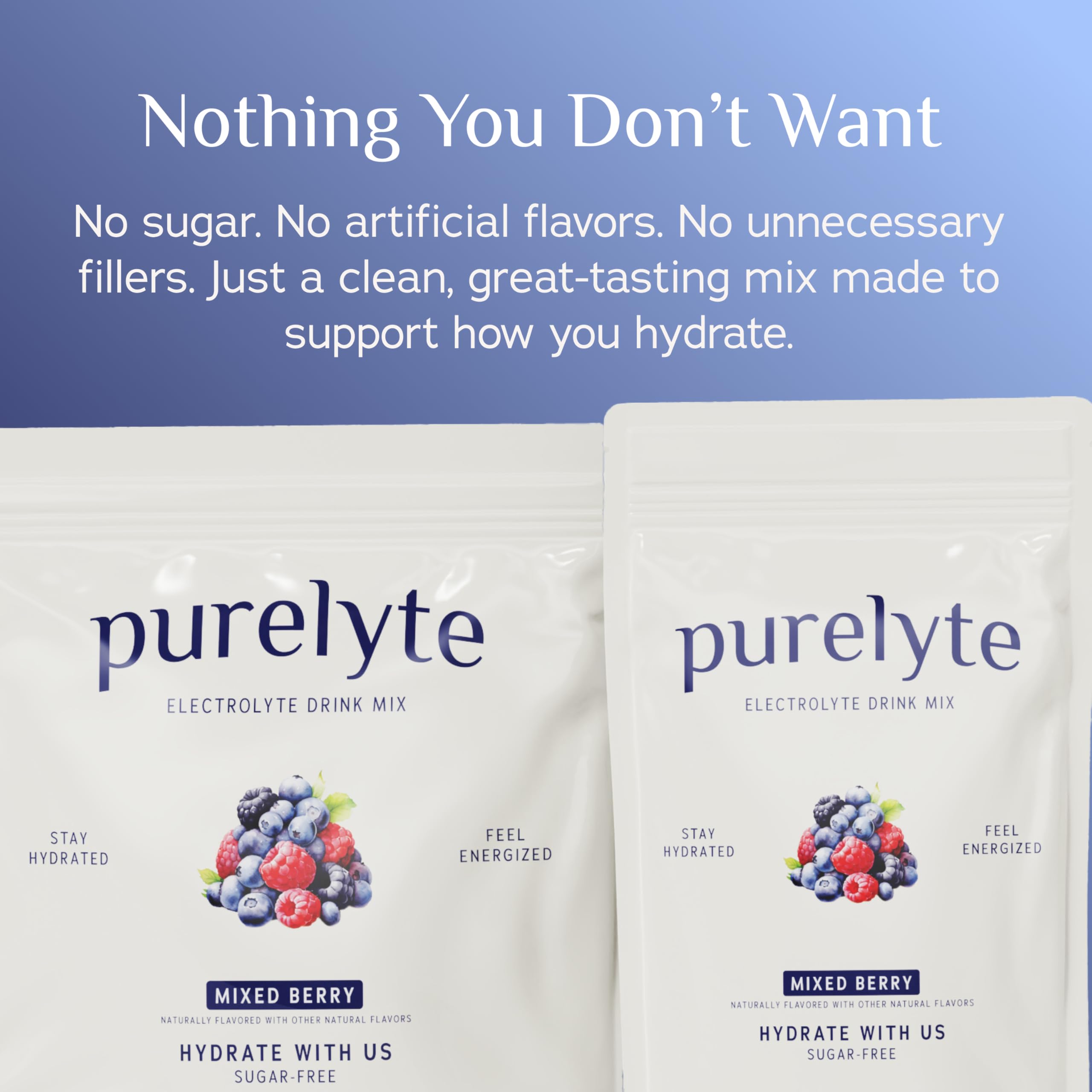 Purelyte Electrolyte Packet travel usage for easy hydration on the road.