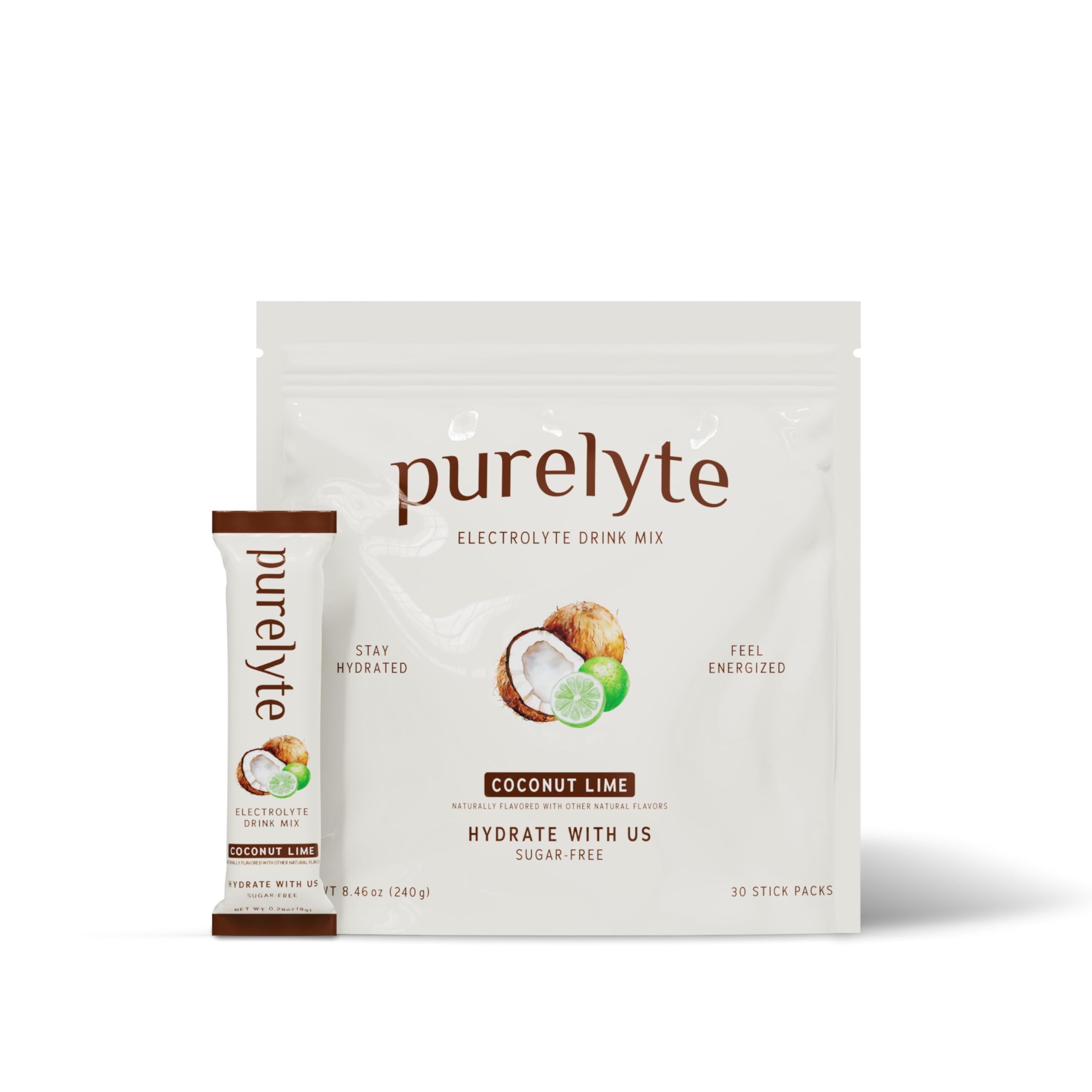 Purelyte Electrolyte Drink Mix stick packet ready to dissolve for quick hydration