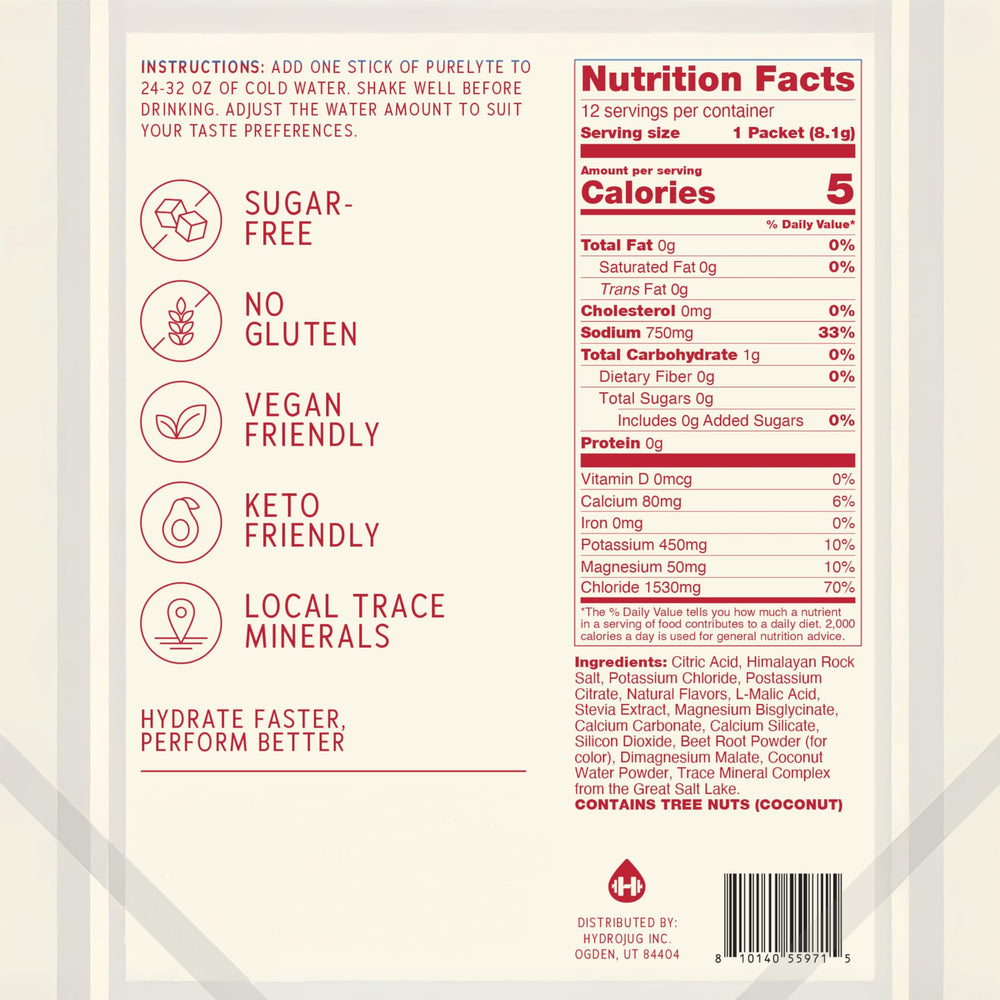 Purelyte Lemon Lime electrolyte stick offering refreshing hydration for daily activity