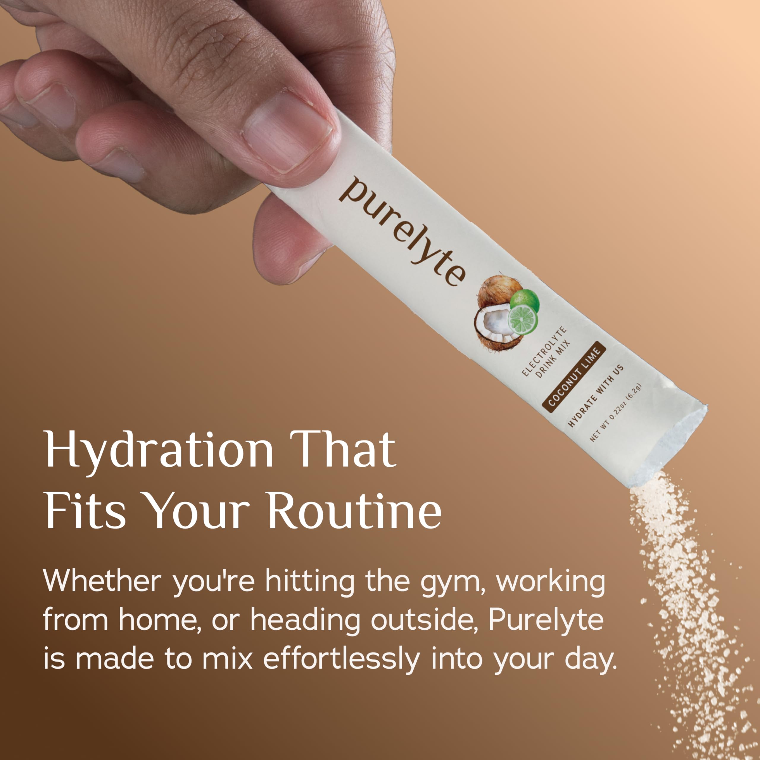 Purelyte on-the-go hydration pack with multiple sticks for easy use