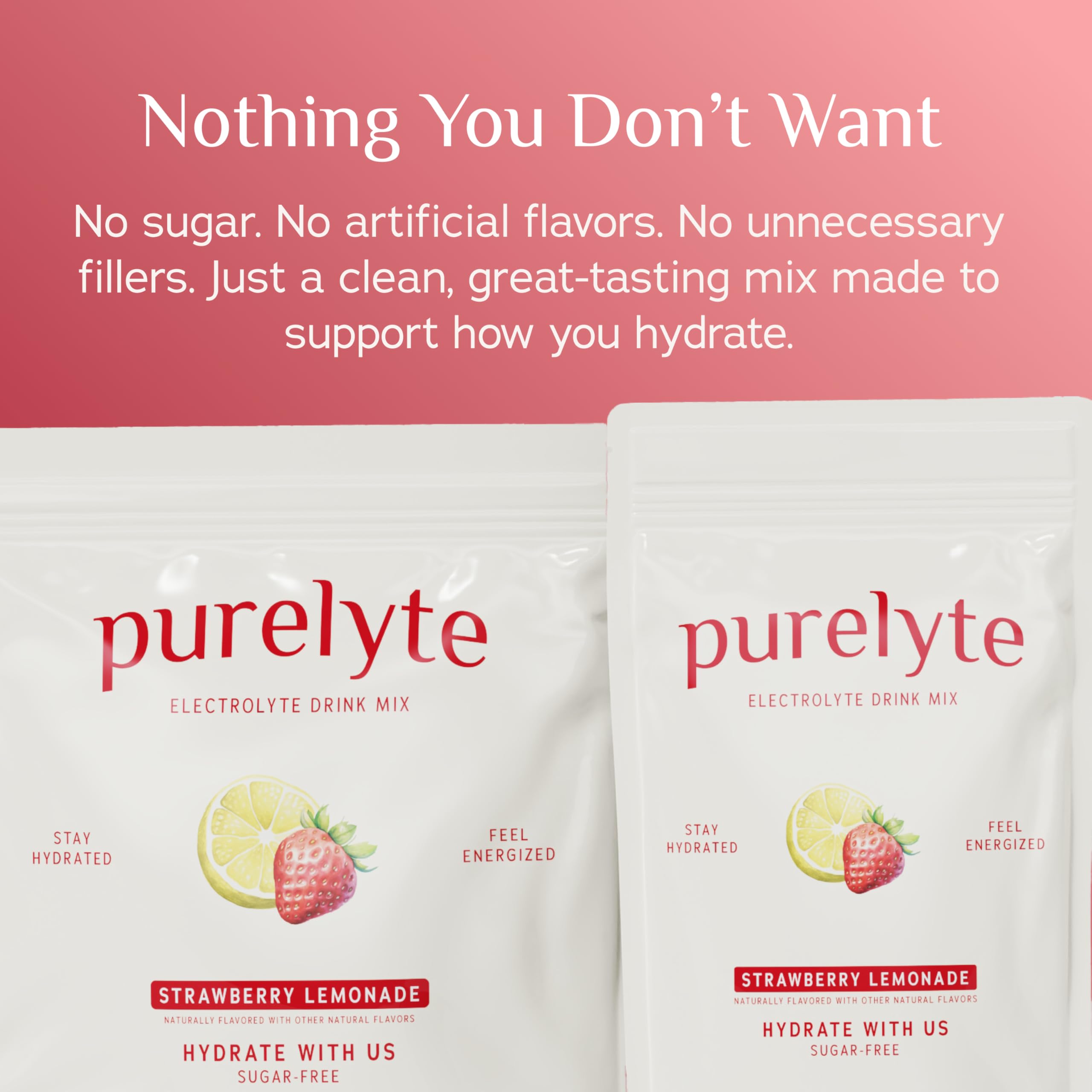 Purelyte on the go packaging shows convenient single-serve sticks for hydration anywhere