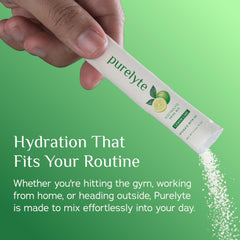 Purelyte packaging and sticks pictured for keto-friendly vegan gluten-free hydration.