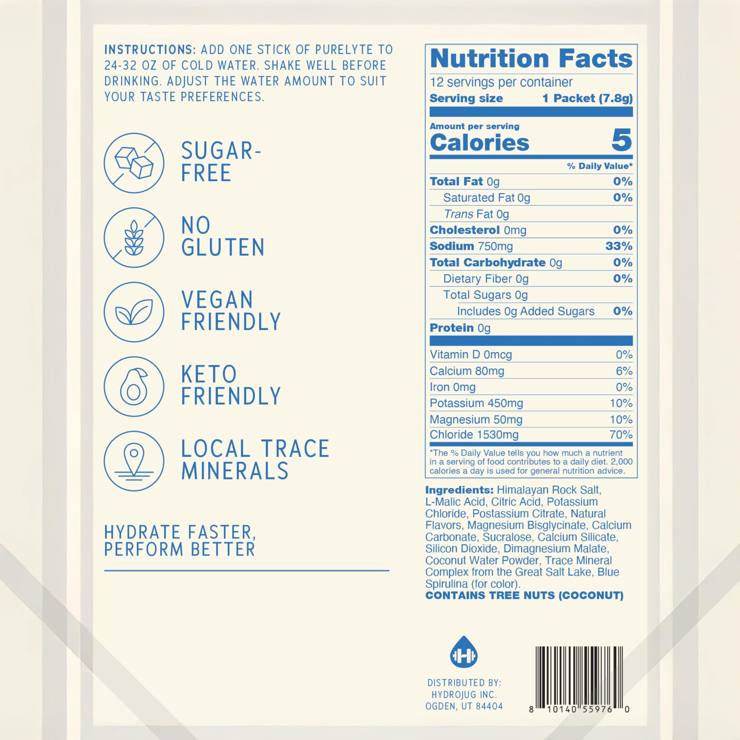 Purelyte stir into water glass for a refreshing electrolyte boost