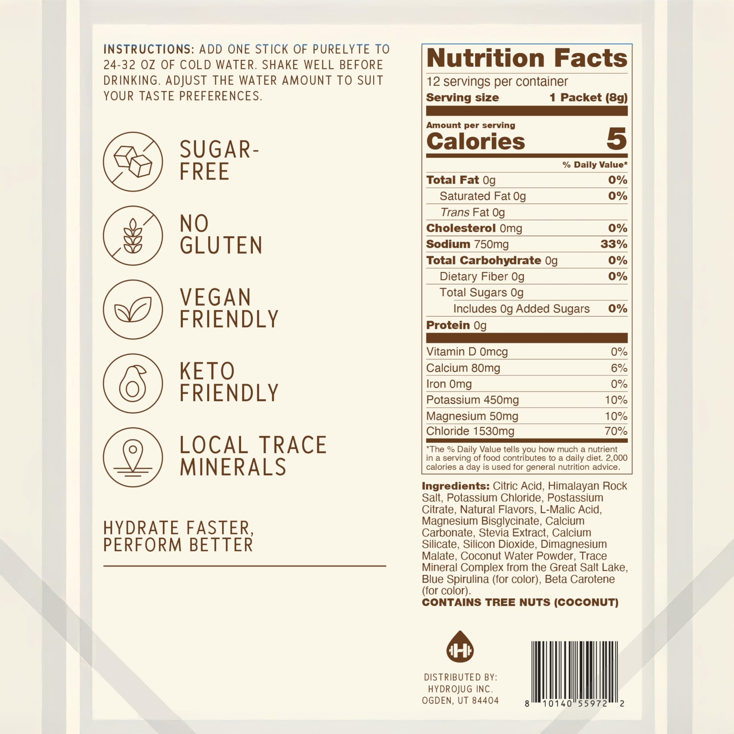 Purelyte strawberry-lemonade stick dissolving in water for refreshing flavor