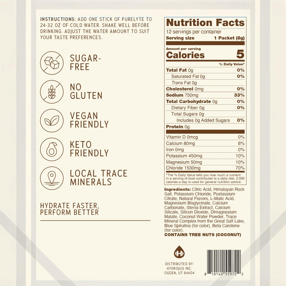 Purelyte strawberry-lemonade stick dissolving in water for refreshing flavor