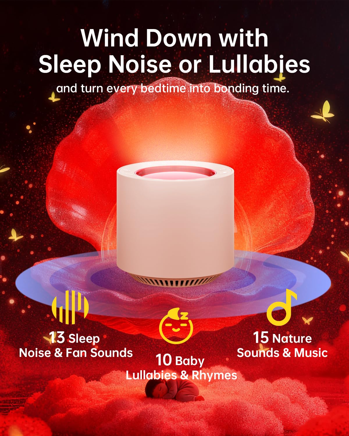 PureNurt six light modes create ideal ambiance for night feeds