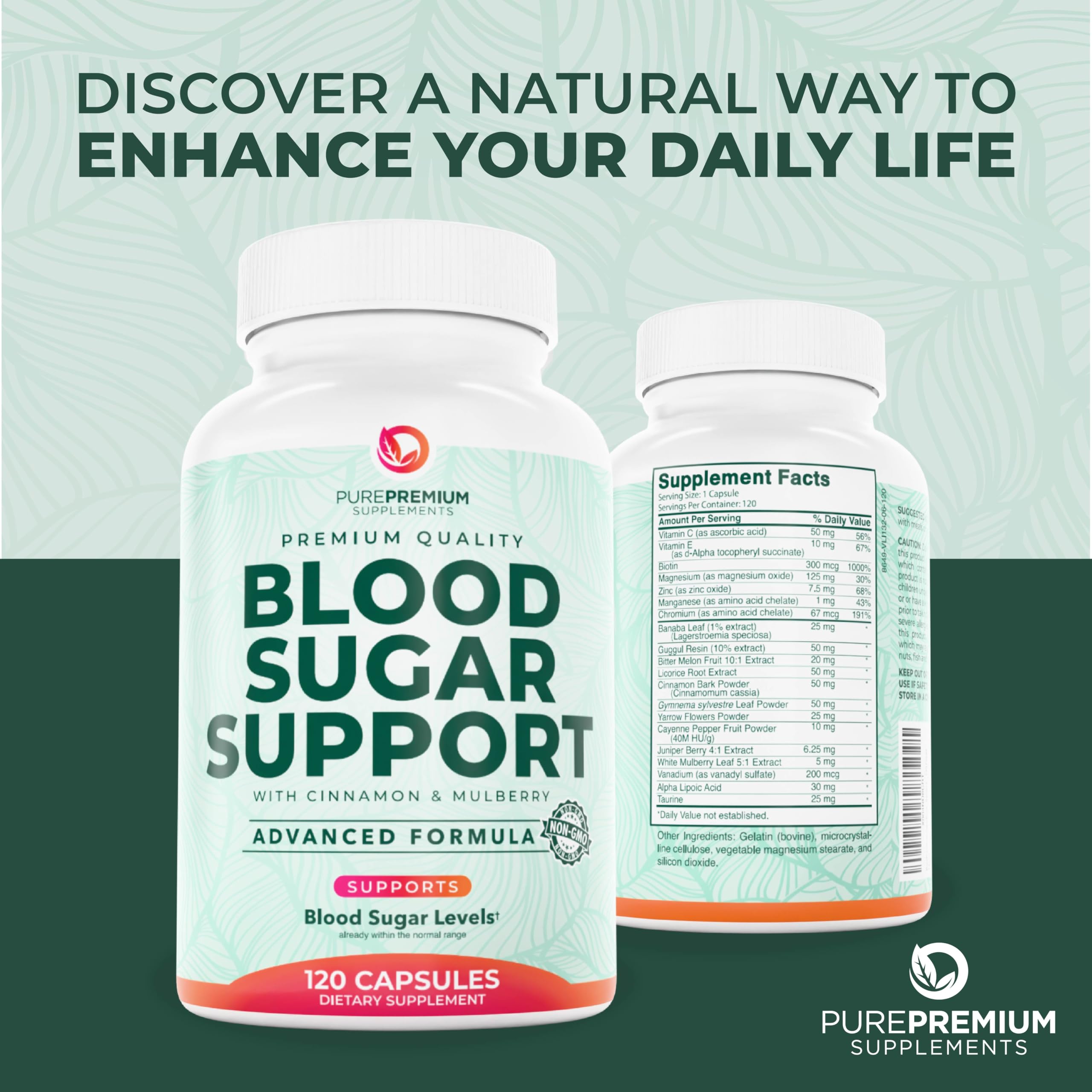 PurePremium capsules featuring alpha-lipoic acid and zinc for immune support.