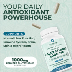 PurePremium glutathione capsules ready for daily supplementation