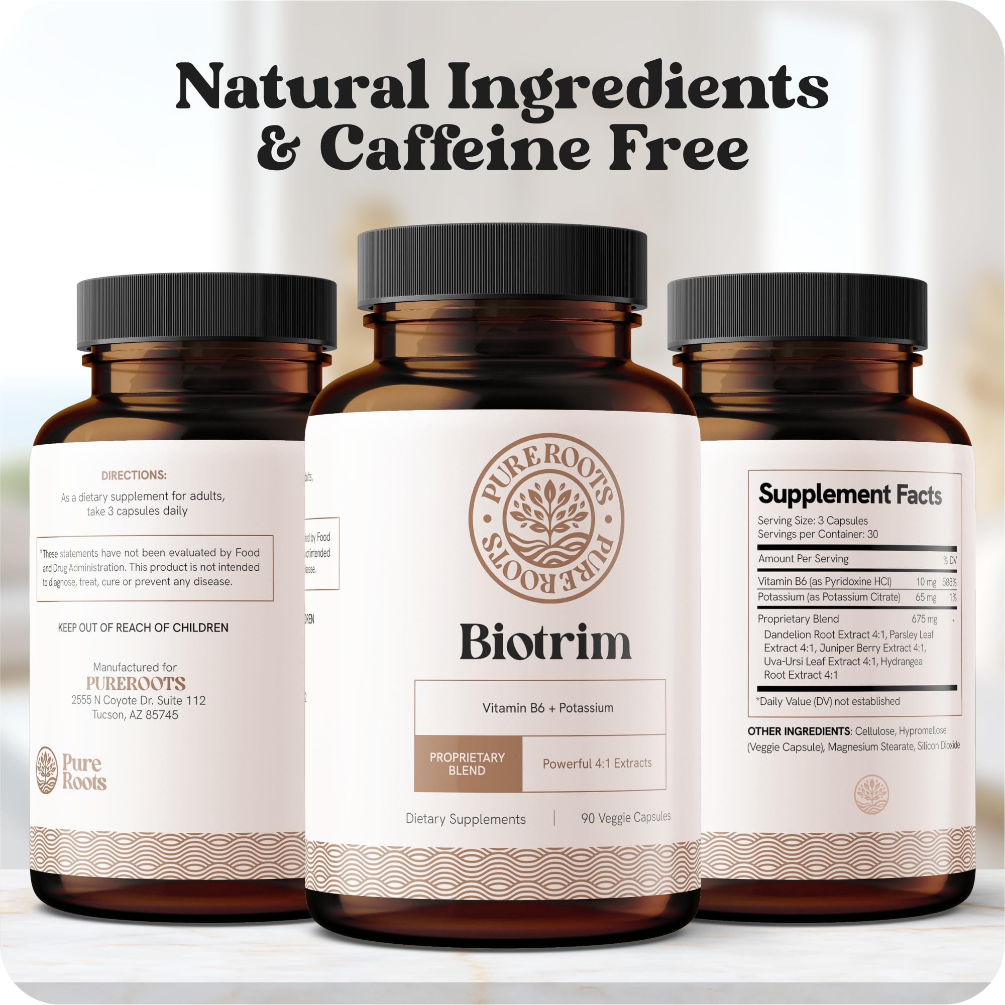 PureRoots Biotrim parsley extract close-up illustrating traditional diuretic properties