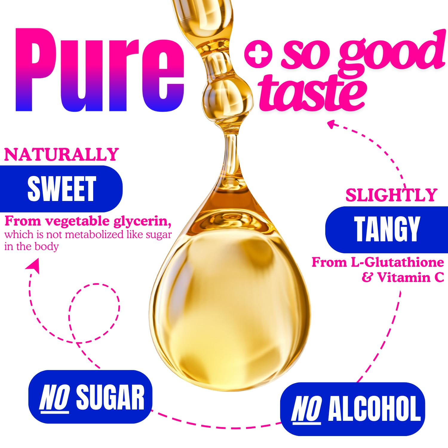 PureRootss ingredients concept with aloe vera and vitamin C