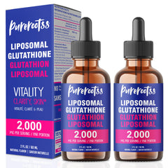 PureRootss liposomal glutathione liquid bottle for daily antioxidant support