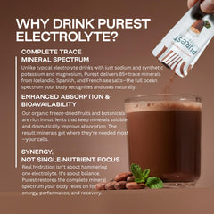 Cordyceps infusion in Purest Electrolyte chocolate sachet offers natural caffeine boost
