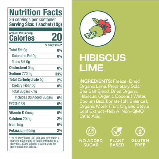 Dissolving hibiscus lime powder in water for refreshing hydration