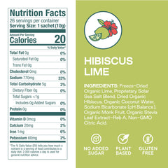 Dissolving hibiscus lime powder in water for refreshing hydration