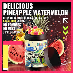 PURESTVITS Creatine Gummy bottle on shelf suggests GMP quality
