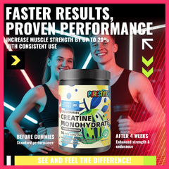 PURESTVITS Creatine Gummy in gym setting implies workout support