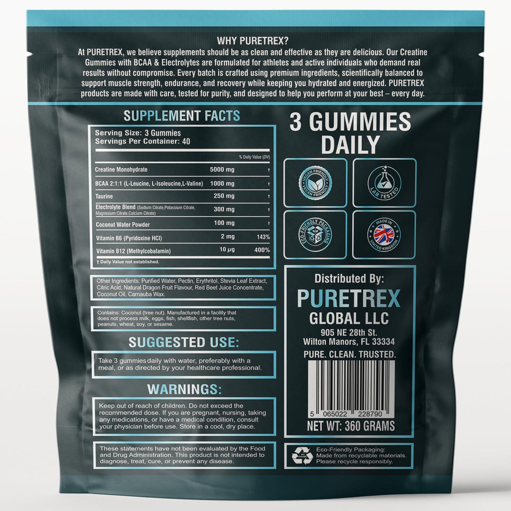 Puretrex travel-ready case keeps gummies ready anywhere.
