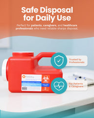 PureWay home use sharps storage suitable for syringes and lancets