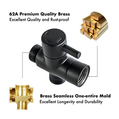 Purifvend brass 3-way valve with electroplated finish for precise flow control