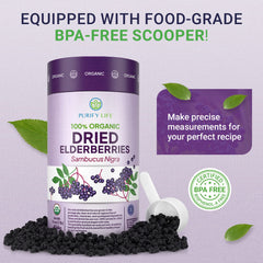 Purify Life elderberry tea and desserts bring natural berry aroma.