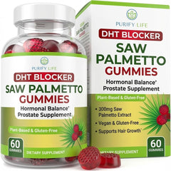 Purify Life sugar-free saw palmetto gummies bottle front for daily wellness support