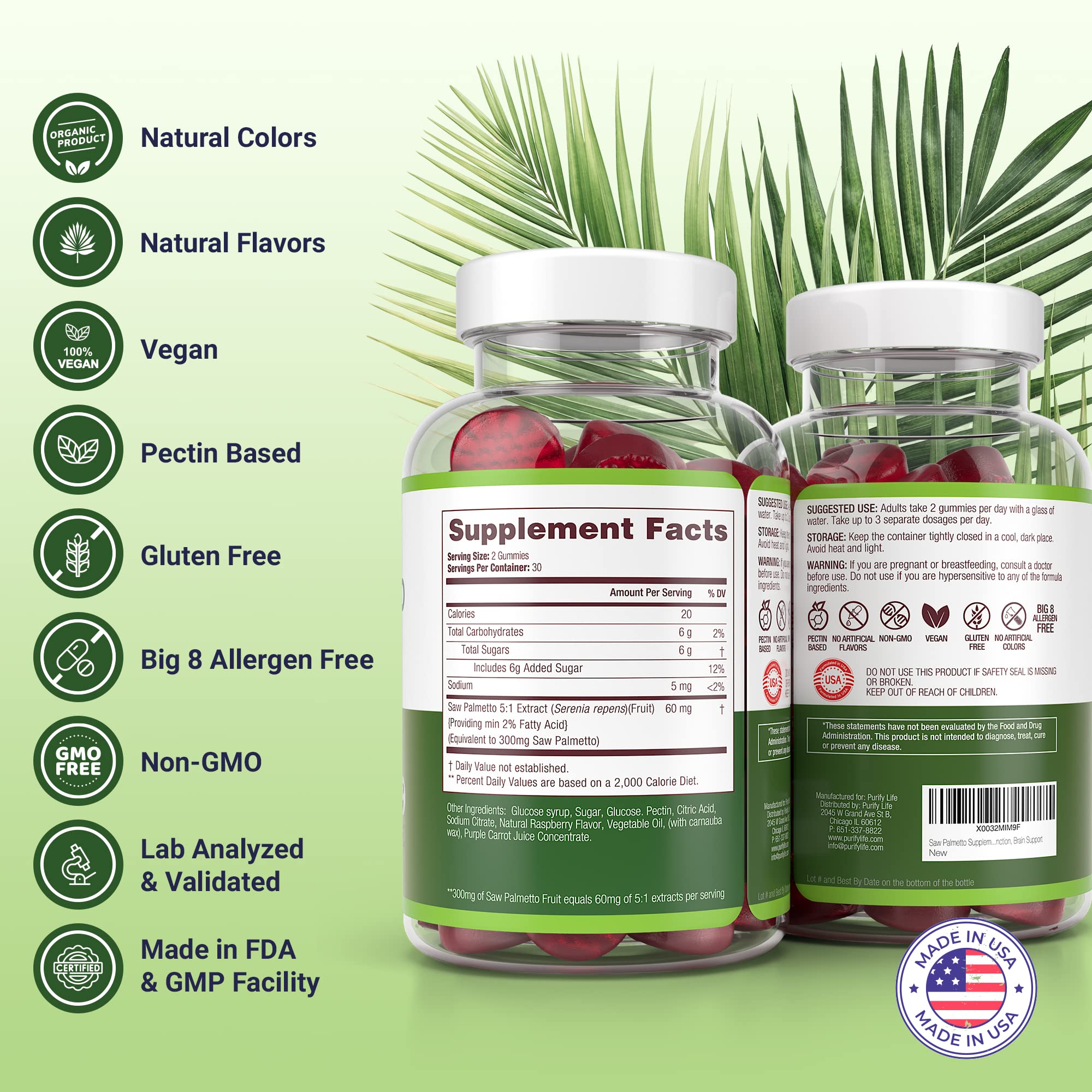 Purify Life packaging sealed emphasizing vegan, non-GMO formula for clean nutrition