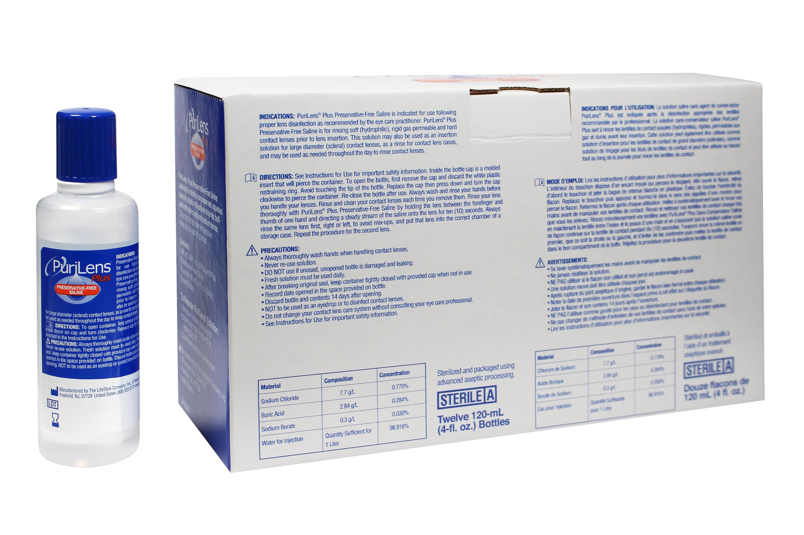 Purilens Plus 12-bottle pack shown for bulk purchase convenience and daily use.