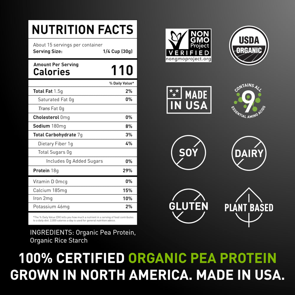 PURIS Organic Pea Protein Crisps in hand, ideal for on-the-go protein.