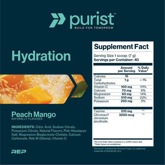 Purist electrolyte powder dissolving in water for sugar-free refreshment