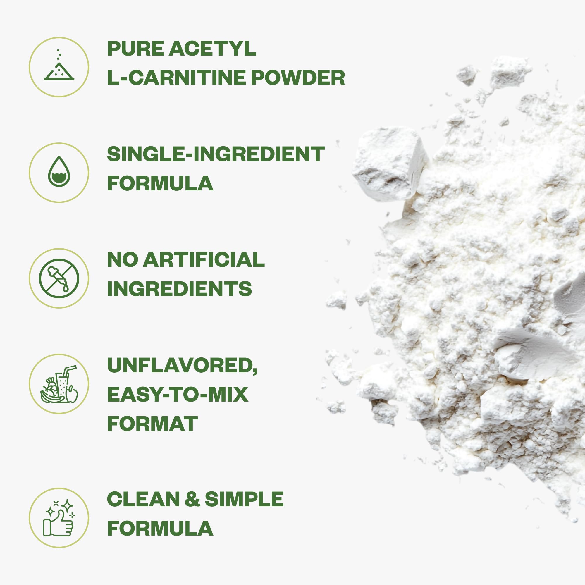 Purisure Acetyl L-Carnitine powder dissolved in water shows quick mixability.