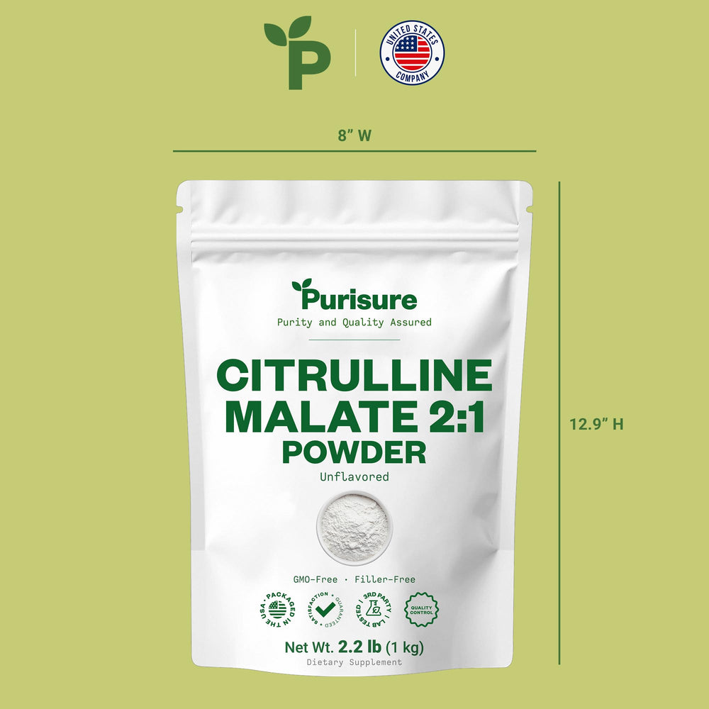 Purisure Citrulline Malate may support longer, intense training sessions.