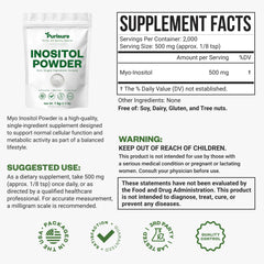 Purisure Inositol powder measuring scoop—easy portion control.
