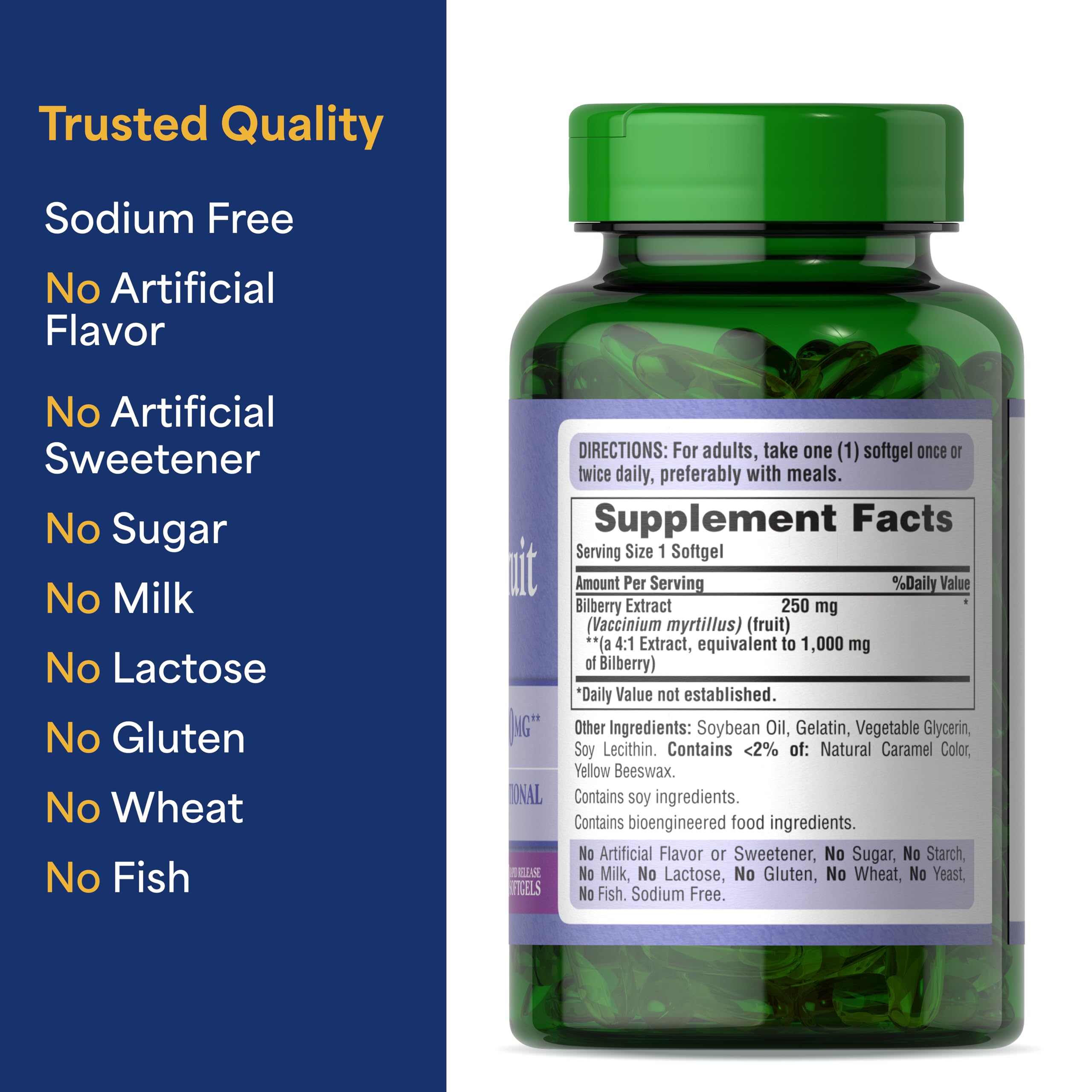 Puritan's Pride packaging in hand demonstrates value and multi-month supply.