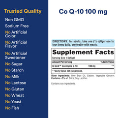 Puritan's Pride CoQ10 bottle on shelf conveys brand trust and longevity.