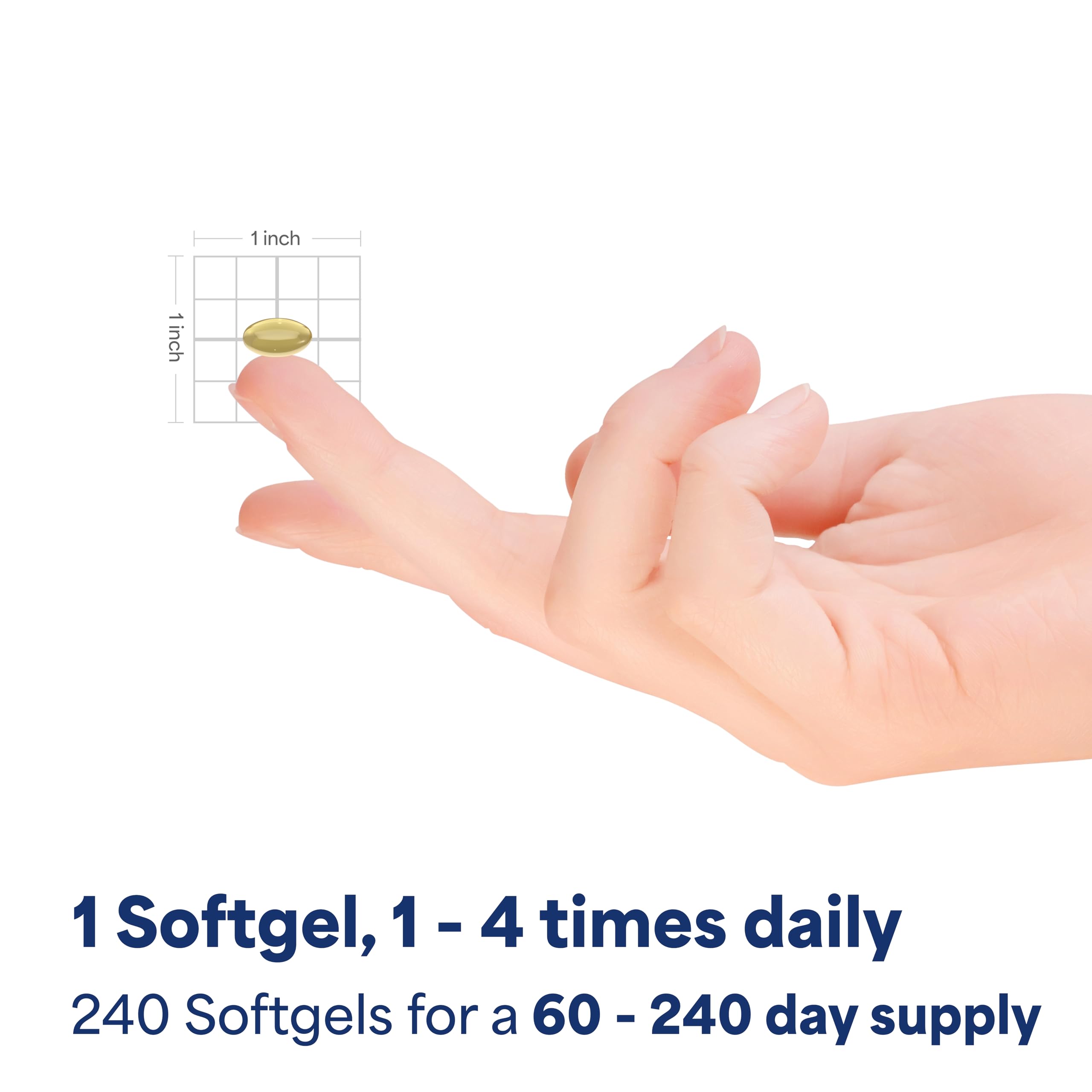 Puritan's Pride CoQ10 daily dosage image suggests two softgels for energy.