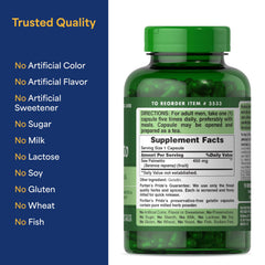Puritan's Pride Flow Guard rapid-release capsules absorb quickly.