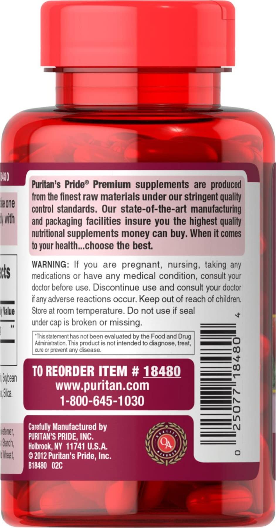 Puritan's Pride Lycopene 40 mg softgels being poured for easy dosing