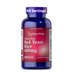 Puritan's Pride Red Yeast Rice bottle showing traditional wellness capsules