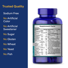 Puritan's Pride Ultra Woman 50+ ingredients panel lists calcium and magnesium