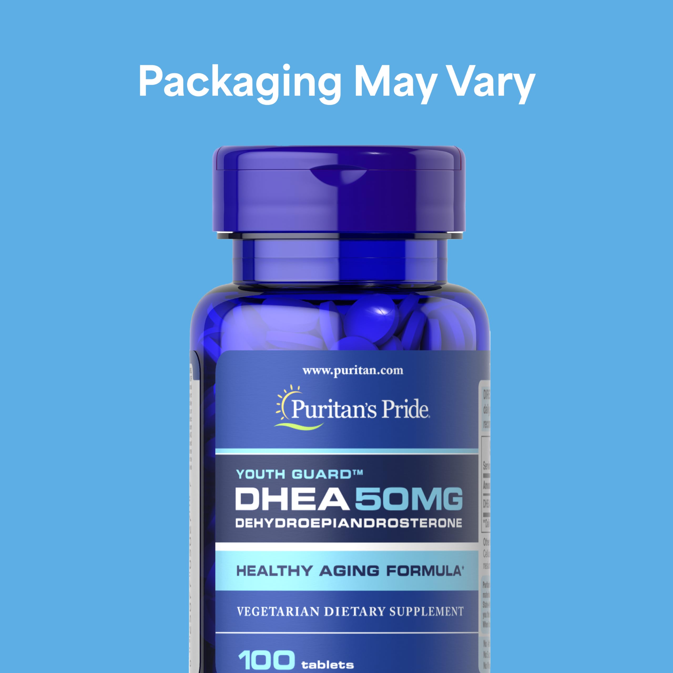 Puritan's Pride Youth Guard DHEA 2-pack bottle duo for convenient ongoing supplementation.