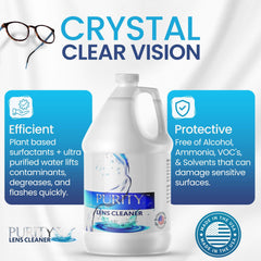 Purity Lens Cleaner 1-gallon bottle, easy refills.