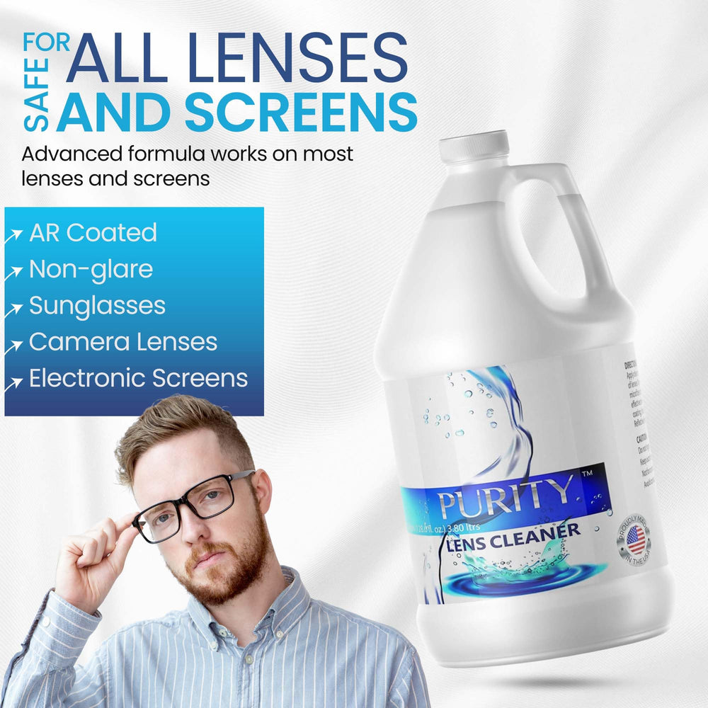 Purity Lens Cleaner for AR-coated lenses, gentle on coatings.