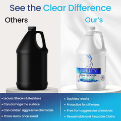 Purity Lens Cleaner made in USA, Ronkonkoma NY label.