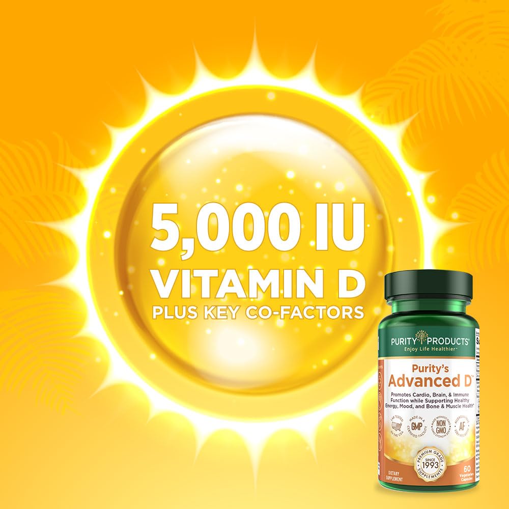 Purity Products Advanced D capsules ready for daily vitamin routine