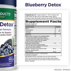 Purity Products Blueberry Detox powder dissolving quickly in water.